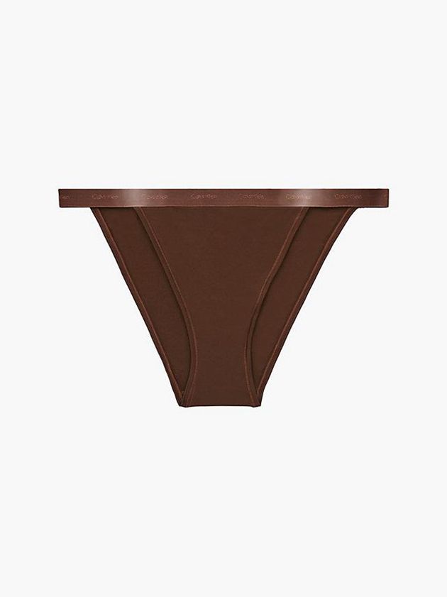 Calvin Klein USA Form To Body Womens Thong Brown 7510684-UI